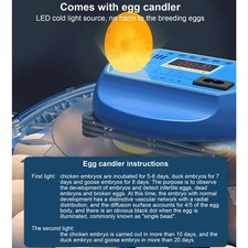 EU Plug 26 Egg Incubator LED Display Egg Hatching Incubator Clear View Auto