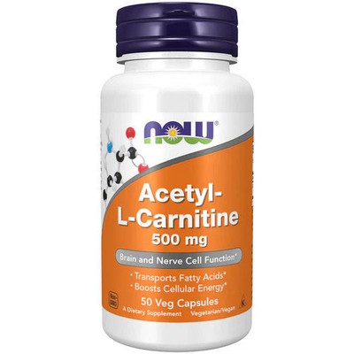 Now Foods, Acetyl-L Carnitine, 500 Mg, 50 Veg Caps