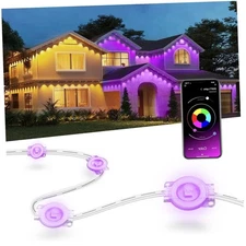 300 Ft Smart RGB Permanent Outdoor House Lights APP Control IP67 Halloween Decor
