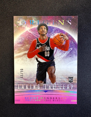 2023-24 Panini Origins Taking the Leap Scoot Henderson RC Rookie Pink #d 06/99