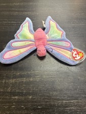 TY Beanie Babie Flitter the Butterfly Plush Toy - Pink/Purple