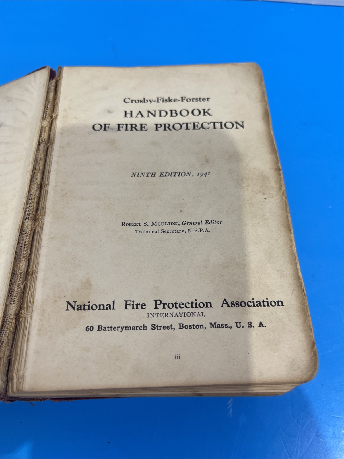 Crosby Fiske Forster Handbook of Fire Protection 1941 Book NFPA 9th Edition