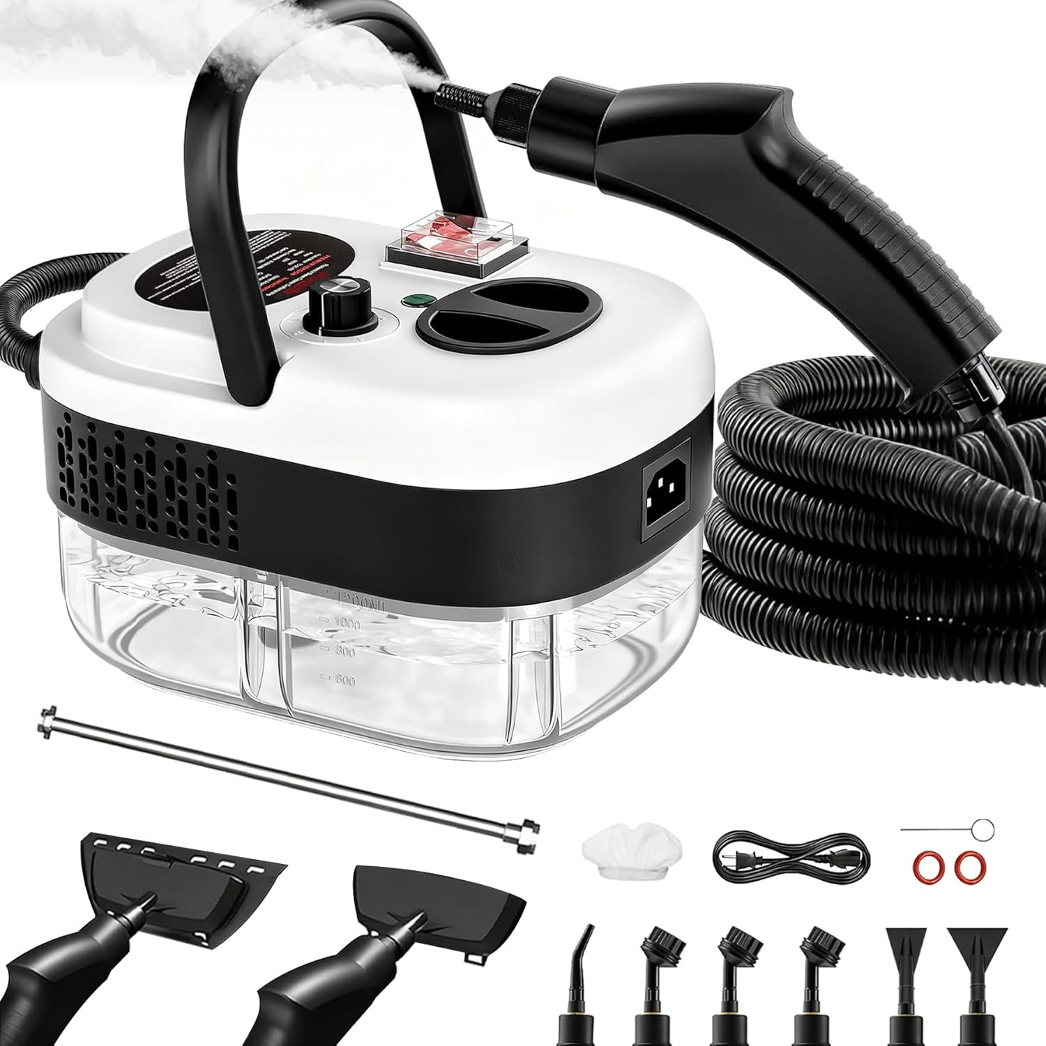 2500W Handheld Steam Cleaner – 1200ml Capacity Cordless Portable Multi-Purpose S