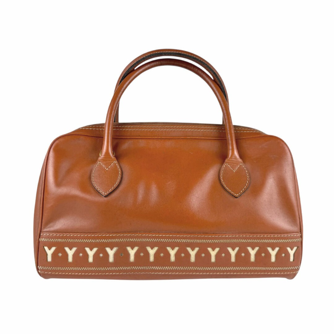 Yves Saint Laurent Handbag Leather Brown Gold Ladies Used Z4900