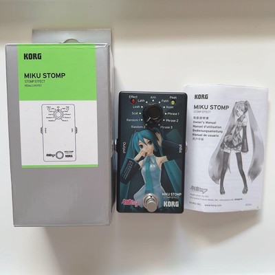 Korg Miku Stomp Guitar Effects Pedal Used with Box & Manual