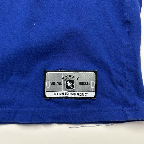 New York Rangers Retro Graphic T-Shirt 90s Vintage Hockey NHL Blue Sz XXL - Picture 3 of 5