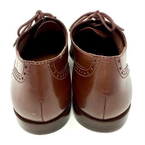 Vintage 9 West Chocolate Brown Size Wmn's 8.5 Wingtip Oxford Lace Up Shoes *NEW* - Picture 6 of 9