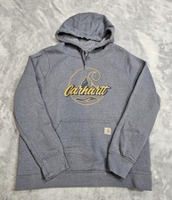 Carhartt Relaxed Fit Hoodie Youth Size Large Gray
