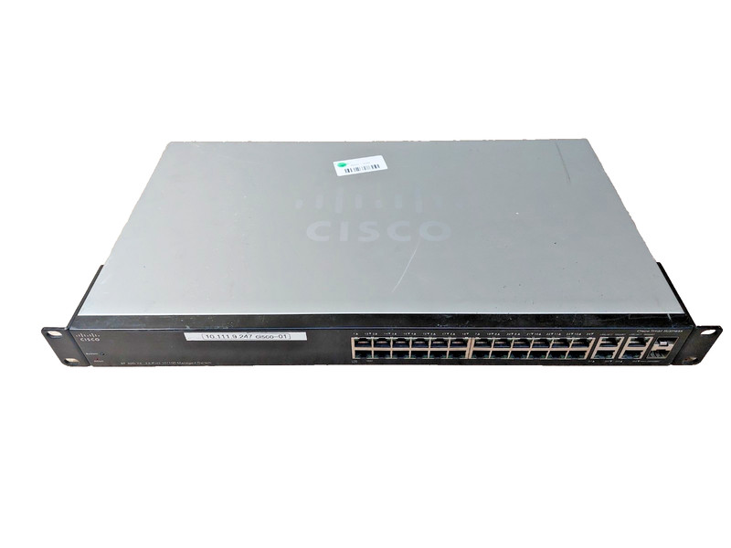 Cisco SF300-24 24-Port 10/100  Managed Switch with Brackets tested