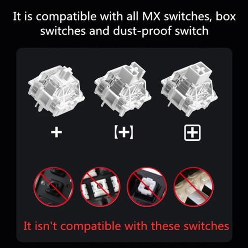 5/10PCS Clear with Backlit Keycaps 1U XDA for Mechanical Keyboard Aesthetics - Afbeelding 3 van 10