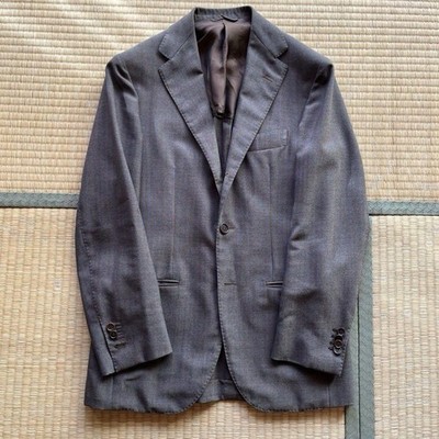 Sartorio Napoli Brown Stripe Wool Suit 42IT/32US Made in Italy By Kiton