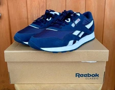 Reebok Classic Nylon Sneakers Navy 27.5cm Mint Unisex Retro Shoes