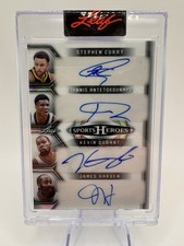 2025 Leaf Sports Heroes - Stephen Curry, Durant, Giannis, Harden Quad Auto 1/1!!