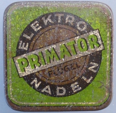 NADELDOSE Primator Elektronadeln Grammophon mit Herold Beipackzettel u. Nadeln