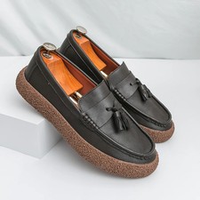 Classic Cowhide Dress Shoes Durable Casual Leather Loafer Shoes for Men