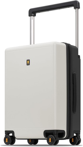 LEVEL8 Voyageur Elite 20” Wide Handle Carry On Spinner Suitcase - Ash Grey - NEW
