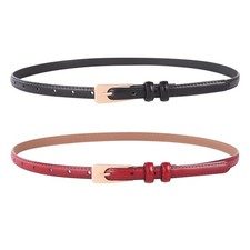 Leather Belt Casual Fashion ladies Skinny Belt for Jeans Coats Pant Dress Wai...