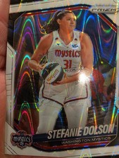 STEFANIE DOLSON: 2025 Donruss WNBA CARD #112 WHITE SEISMIC PRIZM