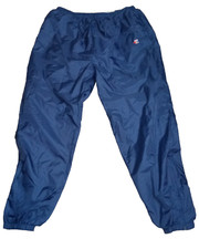 VTG Jerzees Pants Men's Blue 90s Nylon Lined Track Joggers Cuffed Windbreaker XL