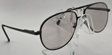 Vintage AO Safety Aviator Glasses Black Frame Clear Lenses 63-14-140 Original K9