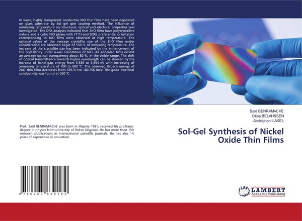Said Benramache (U. A.) | Sol-Gel Synthesis Of Nickel Oxide Thin Films | Buch-image