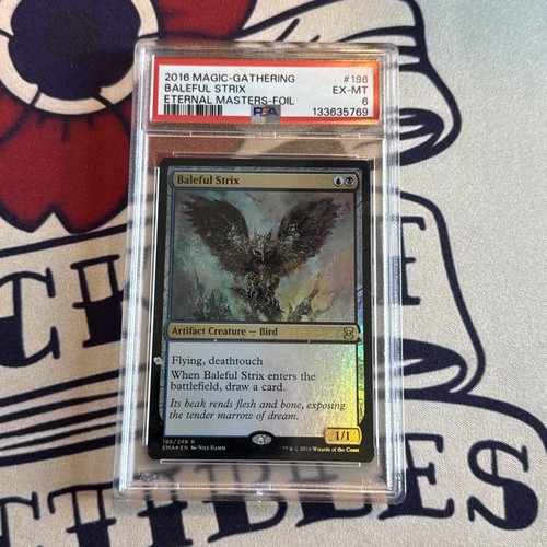2016 Magic The Gathering Baleful Strix Eternal Masters Foil  PSA6