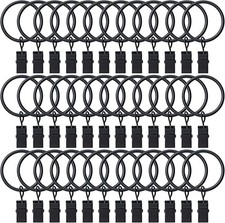 36 Pack Curtain Rings W/ Clips Drapery Clips W/ Rings Hangers Drapes Rings