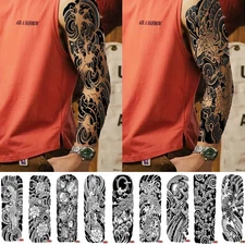 Full-arm Temporary Tattoo Stickers Arm Leg Body Art Fake Colorful Tattoos ☾