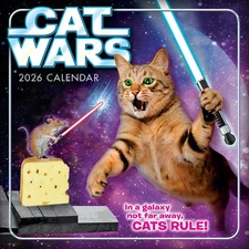 Cat Wars 2026 Mini Wall Calendar: Funny Cat Photography & Humor Parody Calendar