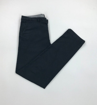 Men's Navy Blue Boss Hugo Boss Chinos W35 L34 Crigan3-D Stretch Slim Fit A/B