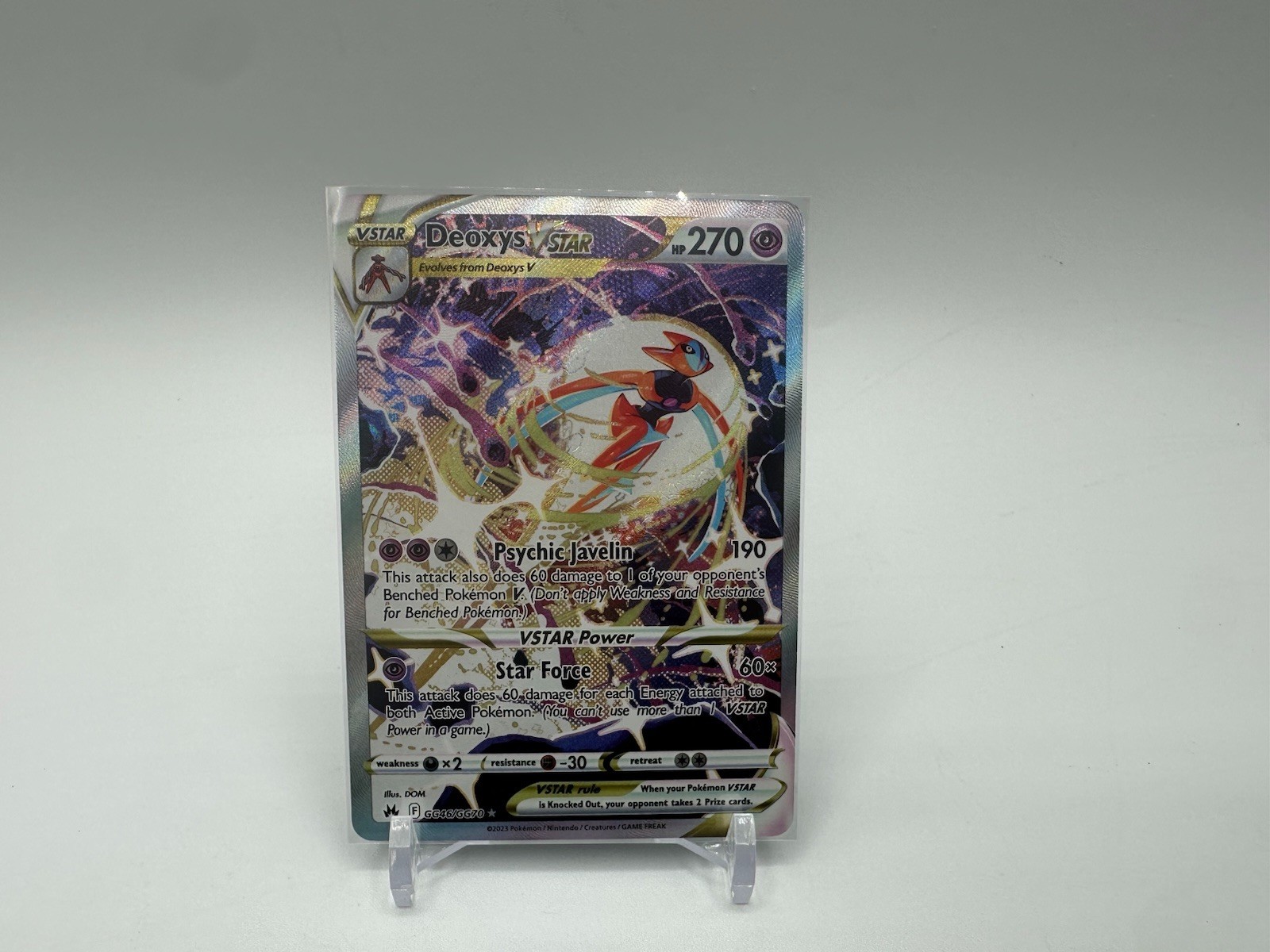Deoxys VSTAR GG46/GG70 Holo VSTAR Rare Crown Zenith Galarian Gallery Pokemon NM