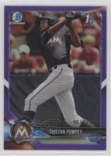 2018 Bowman Draft Chrome Purple Refractor 66/250 Tristan Pompey #BDC-129 z6b