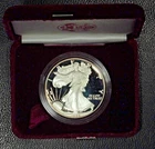 1986-S Proof American Silver Eagle $1 Box & COA US Mint Bullion OGP