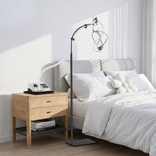 CPAP Hose Holder - All-Metal Stand Bedside with Nightstand Protective Black