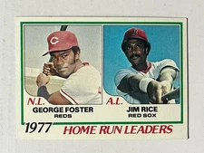 1978 Topps #202 Home Run Leaders George Foster Jim Rice HOF Vintage Baseball
