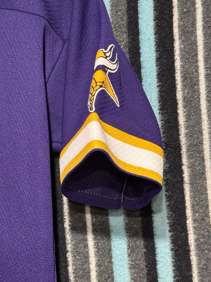 Camiseta deportiva Randy Moss con logotipo de colección juvenil L púrpura Minnesota Vikings NFL años 90 Foto 4 de 4