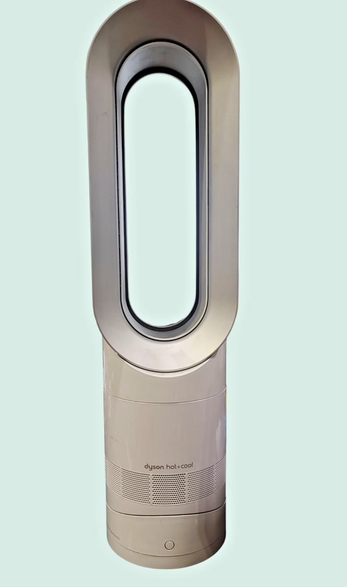 Dyson AM09 Hot + Cool Jet Focus Fan Heater - White/Silver No Base