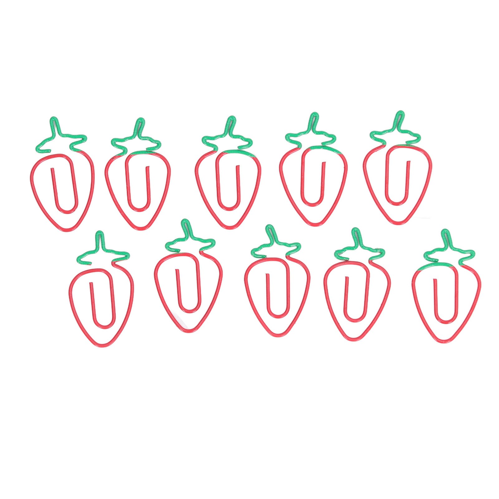 Strawberry Paper Clips Small Paper Clips Strong Metal 100 Pieces For Document