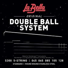 La Bella S300 Double Ball 5-String Bass Strings   Round Wound   Standard 45-128
