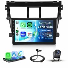 9 Wireless Carplay Android Auto Stereo For 2007-2013 Toyota Yaris Vios