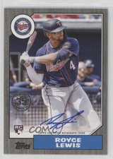 2022 Topps Update 1987 Topps Baseball Black /199 Royce Lewis #87BA-RL Auto 1h1