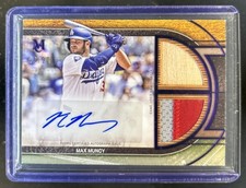 2025 Topps Museum Max Muncy Signature Dual Patch Auto Bat Amethyst #/20