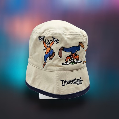 Vintage Disneyland Resort Goofy Bucket Hat Tan Khaki Adult Unisex Embroidered - Picture 5 of 8