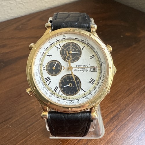 Vintage Seiko Age Of Discovery 7T42-7A39 Chronograph New Battery