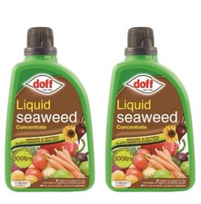 2x Doff Organic Liquid Seaweed Growth Plant Feed Fertiliser Concentrate 1L 7.75 per litre
