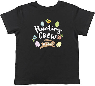 Personalisiertes Jagd Crew Osterei Kinder Kids T-Shirt Jungen Mädchen Geschenk