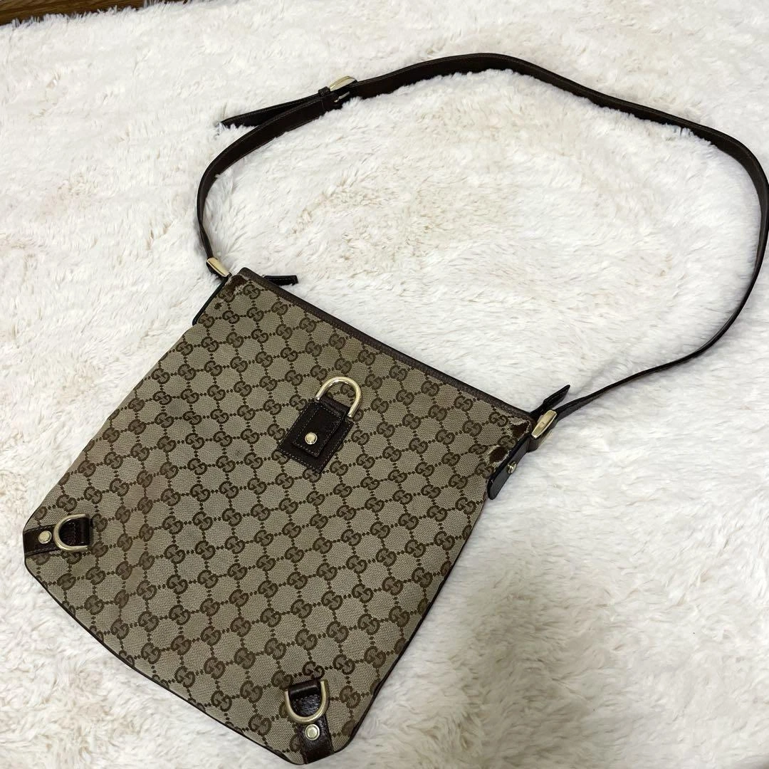 Sac à bandoulière GUCCI Apiline toile cuir quincaillerie #PE3OQC