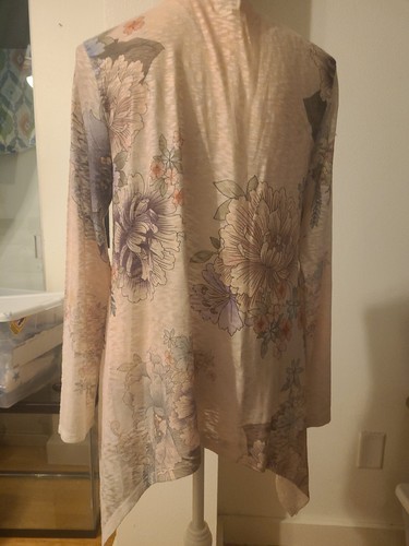 cupio womens blue floral lightweight sweater medium - Picture 7 of 7