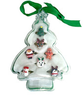 CLAIRE'S Christmas Shapes Kids Rings Santa Reindeer Snowman Play Party Set of 7