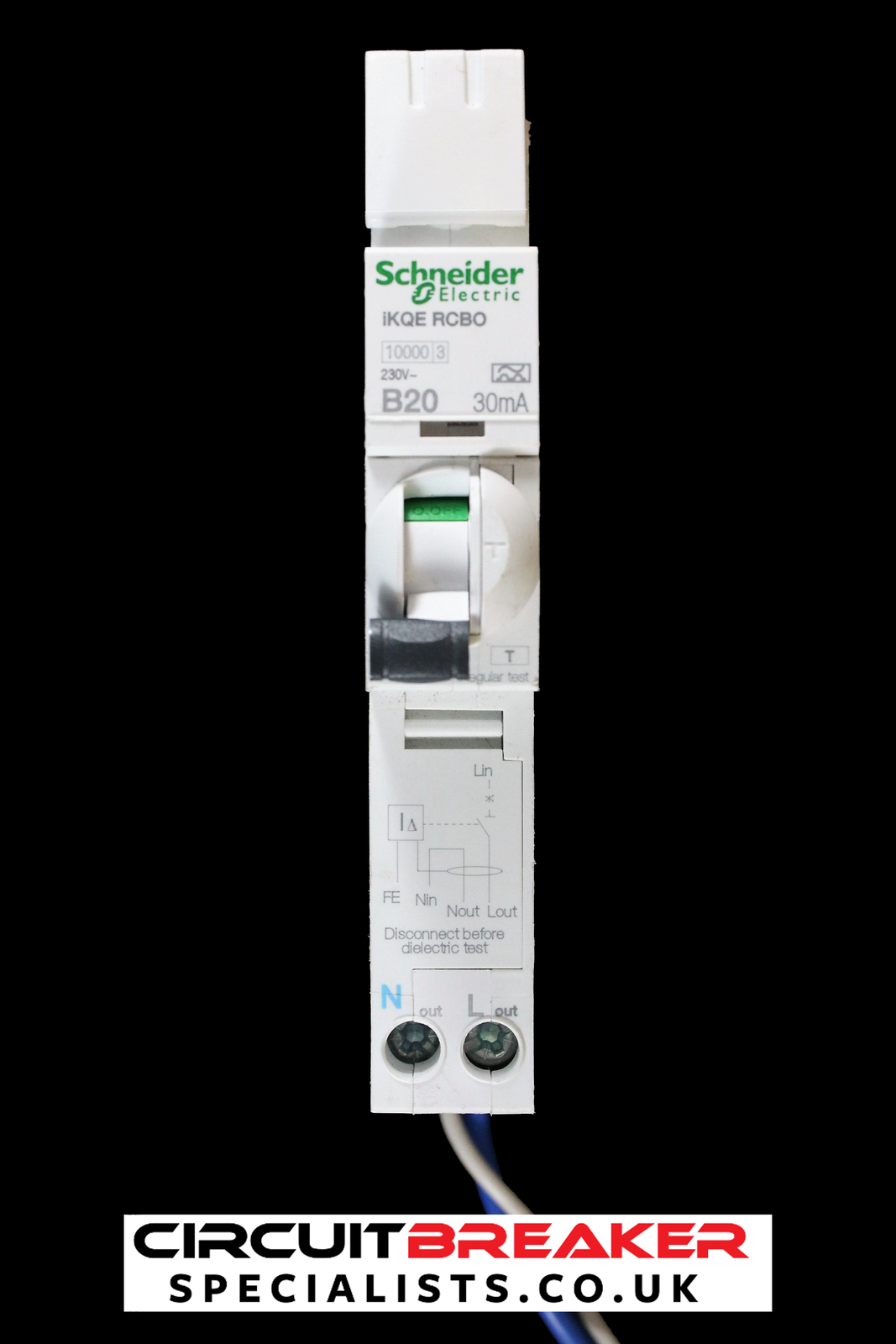 SCHNEIDER 20 AMP CURVE B 10kA 30mA RCBO TYPE A IKQE SEE120B03 A9D37820
